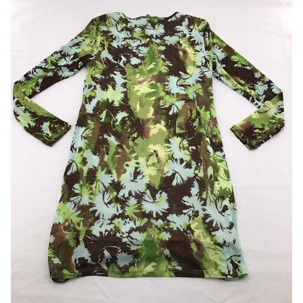 Future Collective Green Floral Print Ruched Bodycon Dress Womens Size Large - Picture 3 of 6